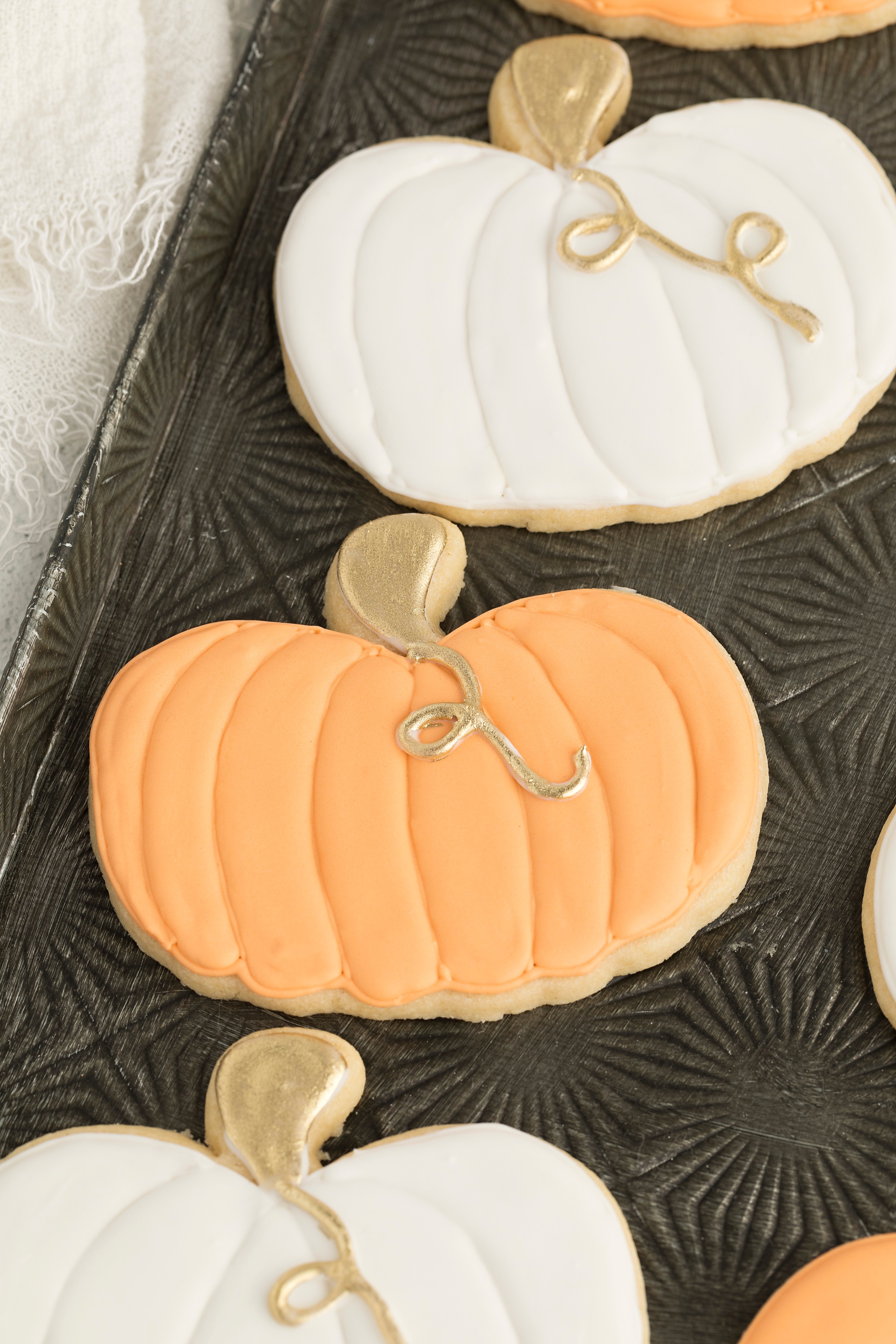decorated pumpkin cookies