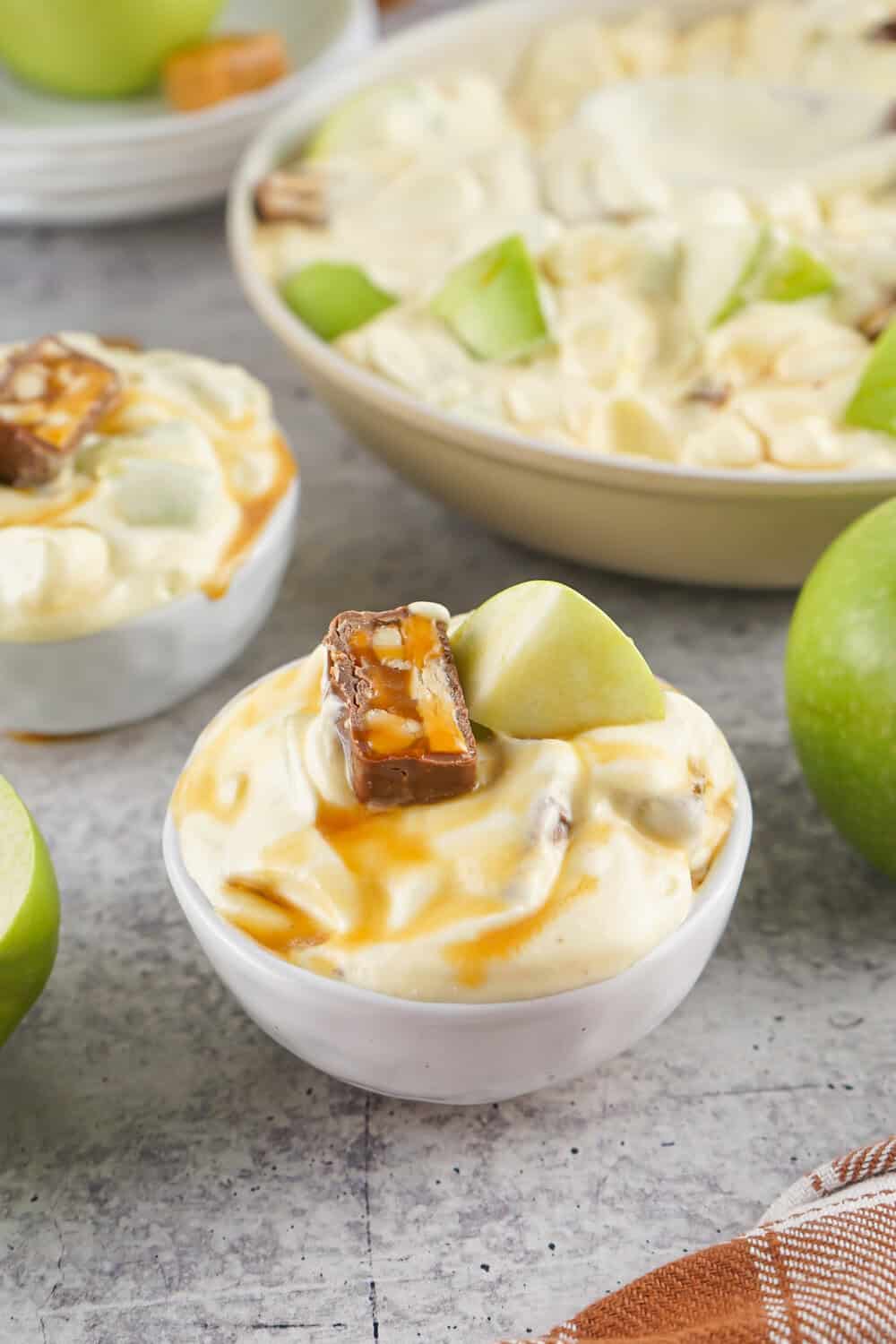 small bowl of snicker salad