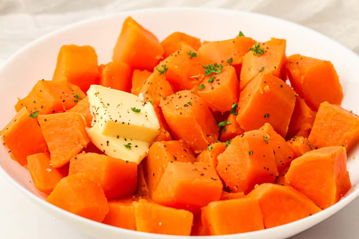 boiled sweet potatoes