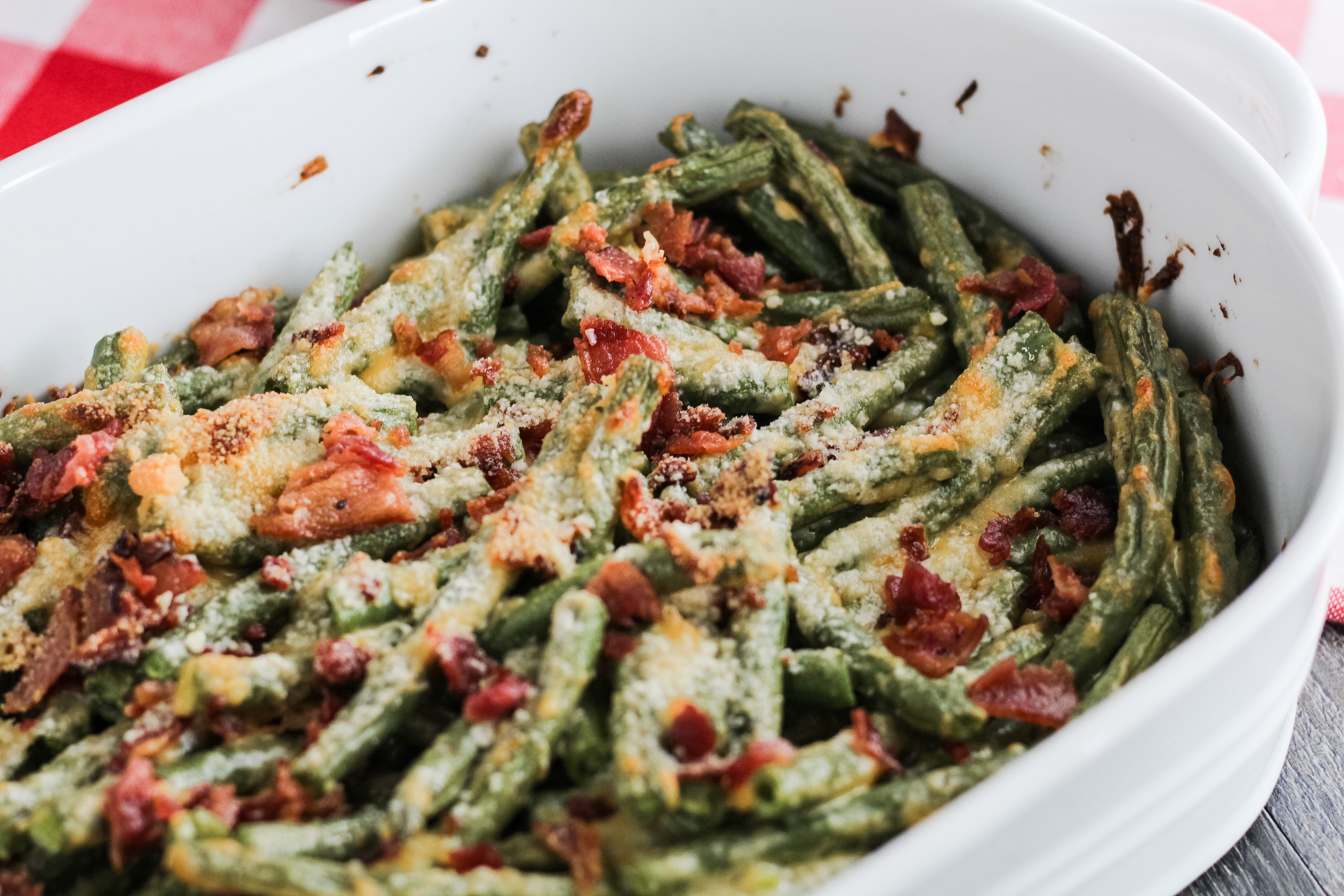 keto cheesy green beans