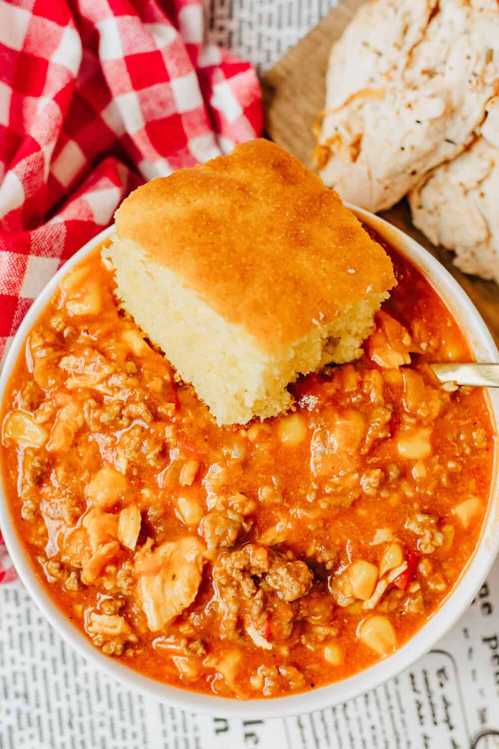brunswich stew with honey cornbread
