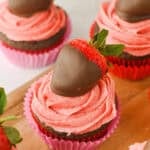 Chocolate Covered Strawberry Cupcakes