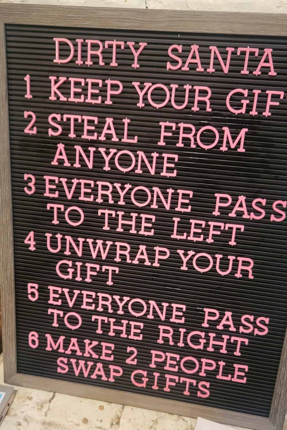 dice game dirty santa board