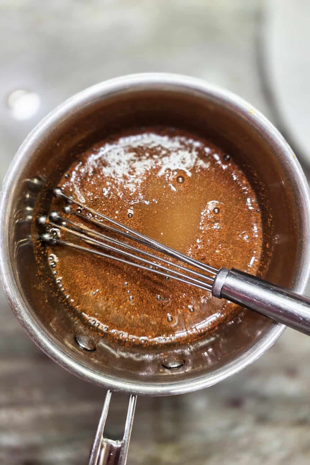 glaze ingredients whisked together