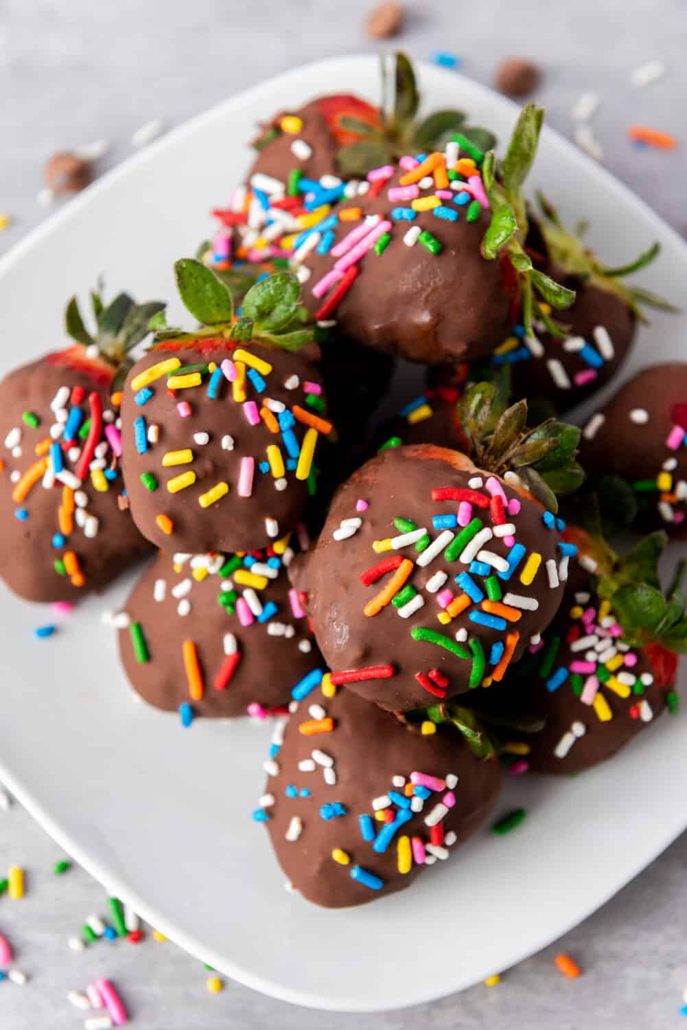 Chocolate Covered Strawberries with spirnkles