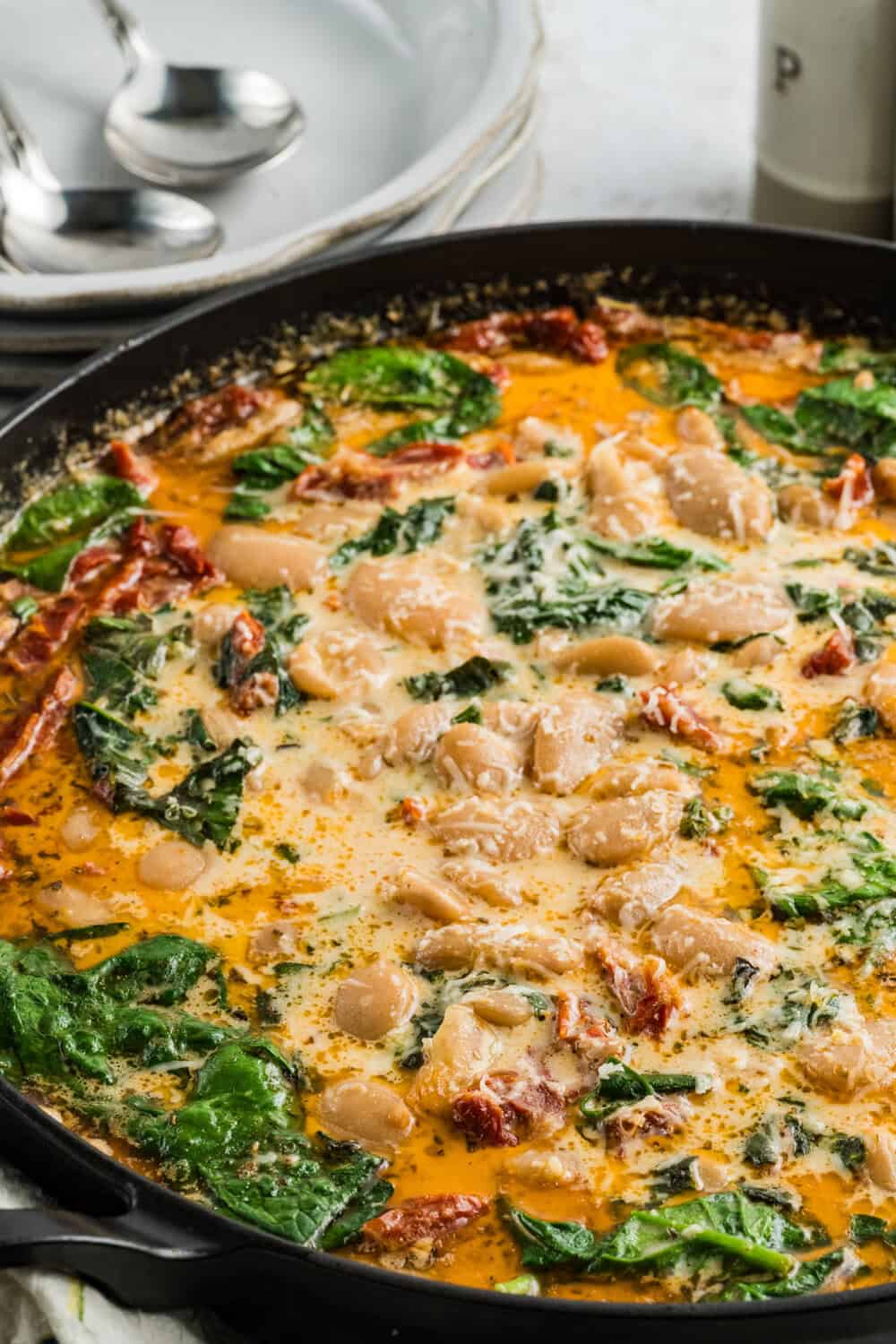 marry me butter beans in a skillet