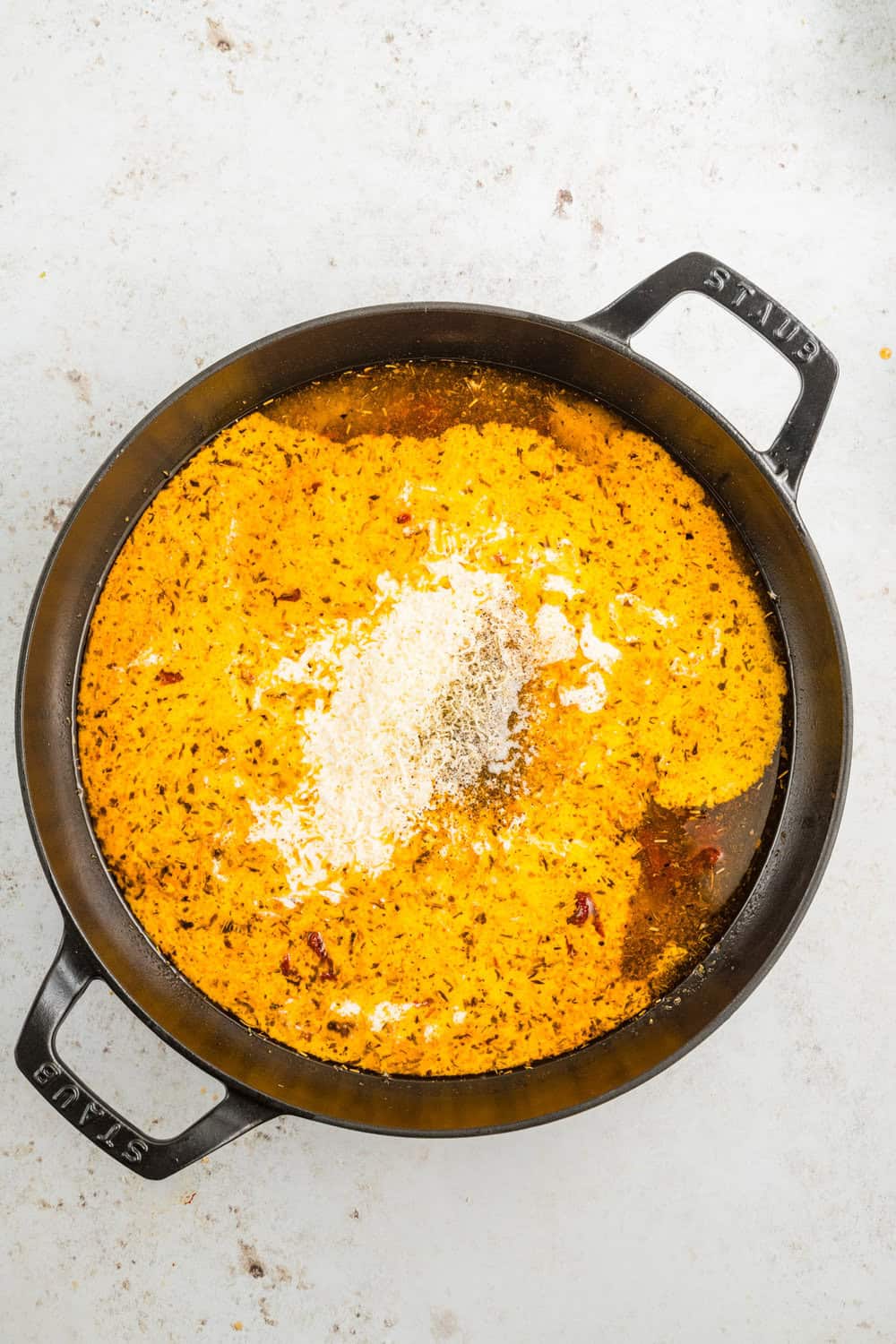 parmesan salt and pepper added to sauce