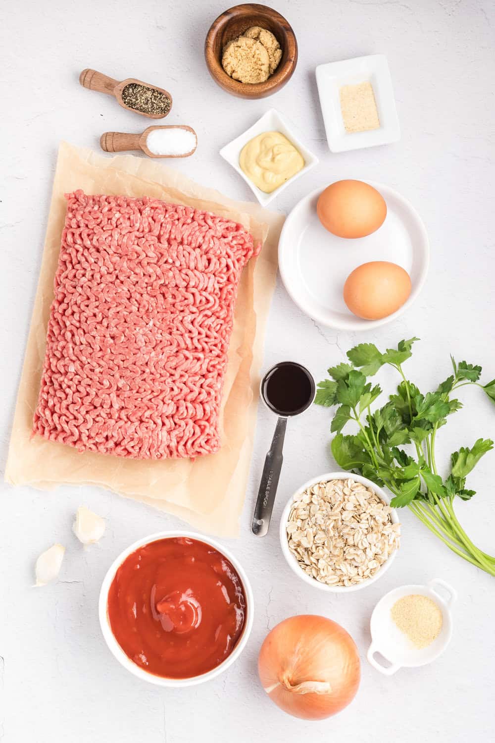 ingredients for meatloaf with oatmeal