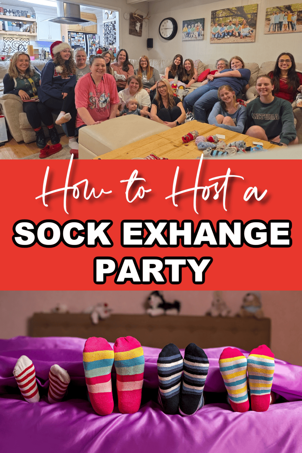 sock party collage