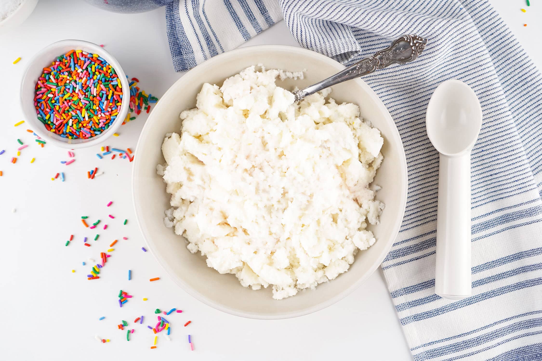 snow ice cream mixed up