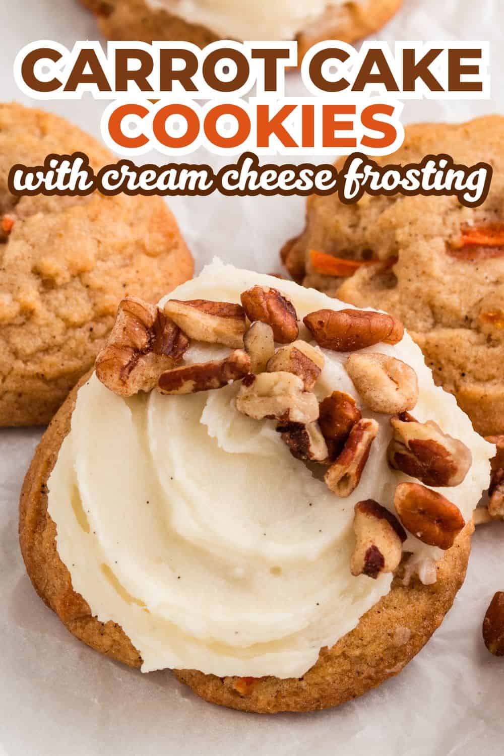 carrot cake cookies with cream cheese frosting