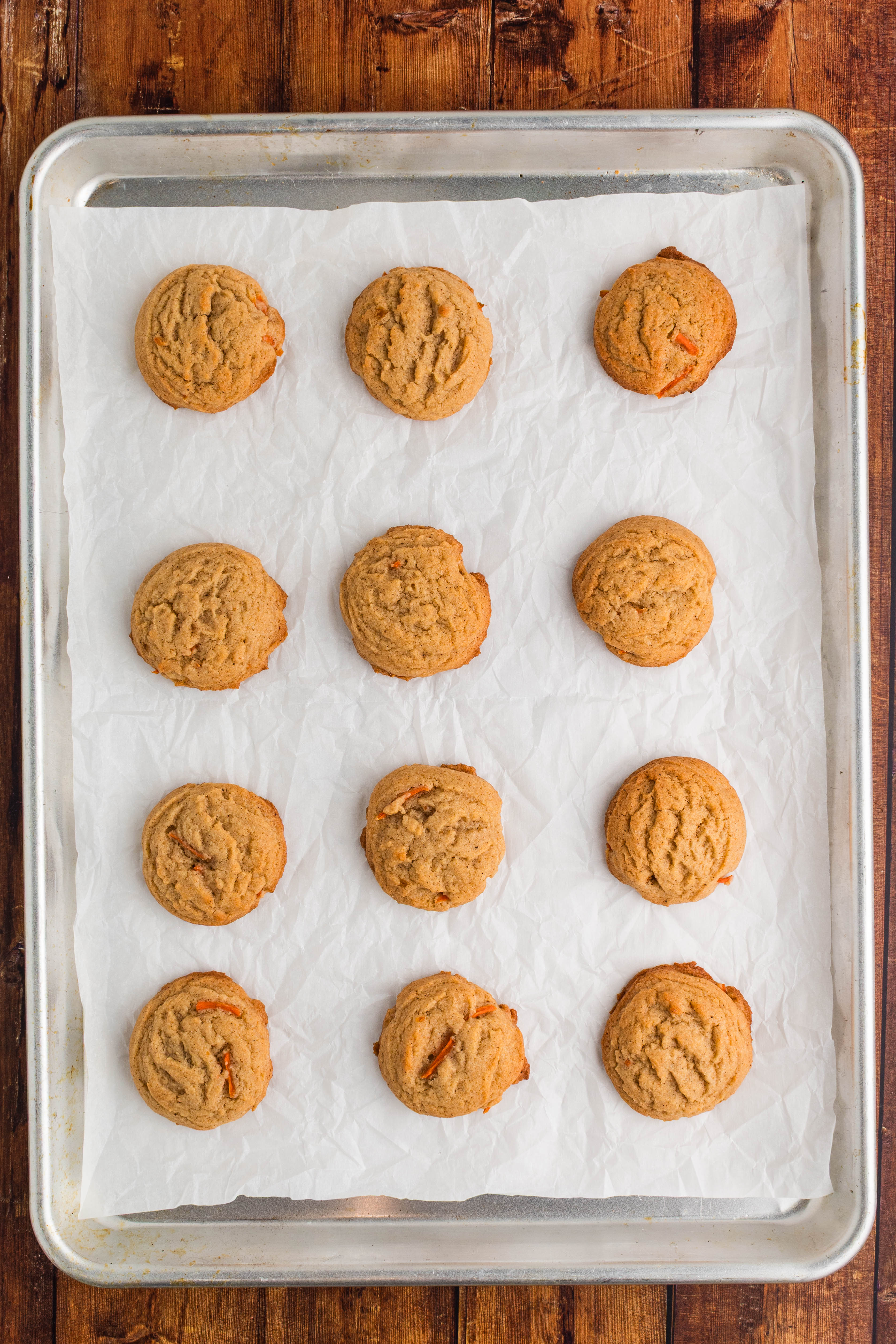 baked carrot cake cookies