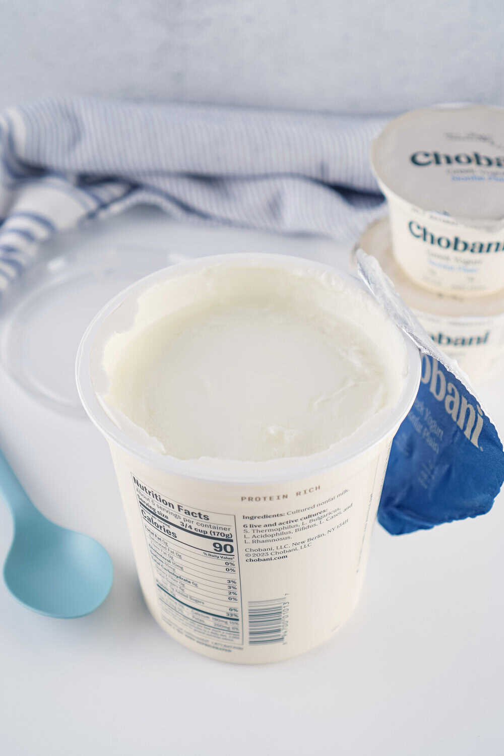 opening greek yogurt