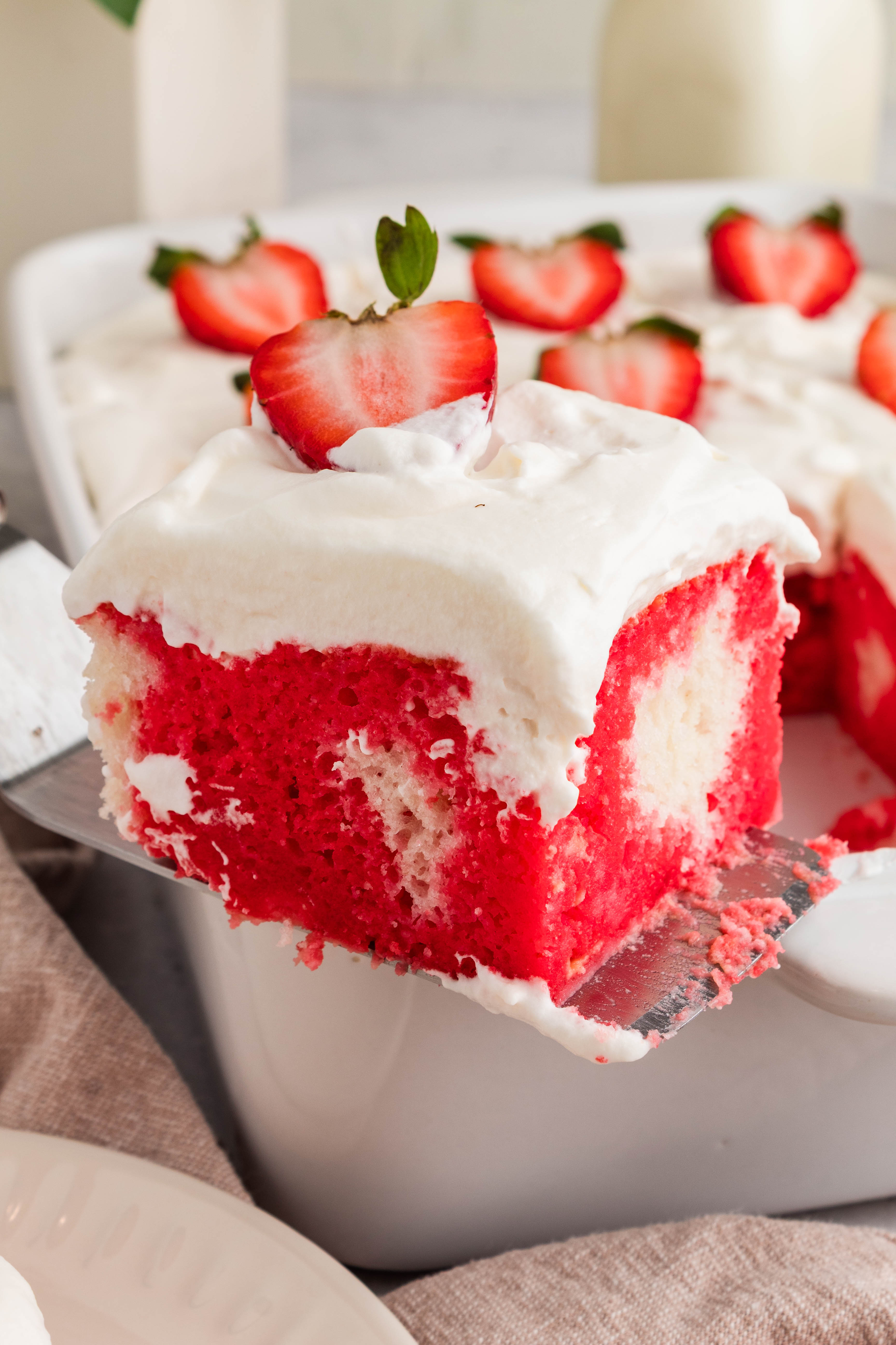 strawberry poke cake