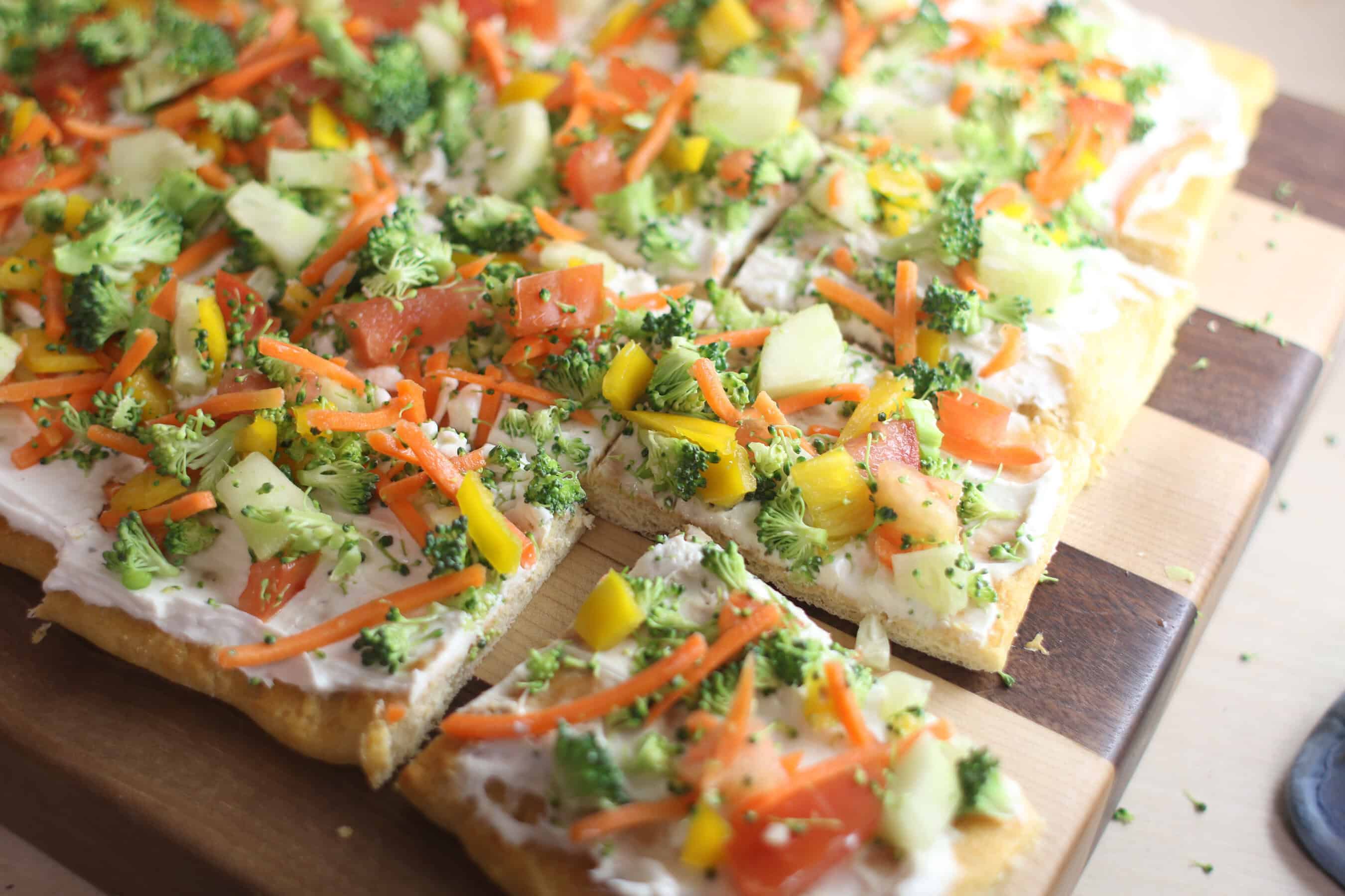 cold veggie pizza appetizer