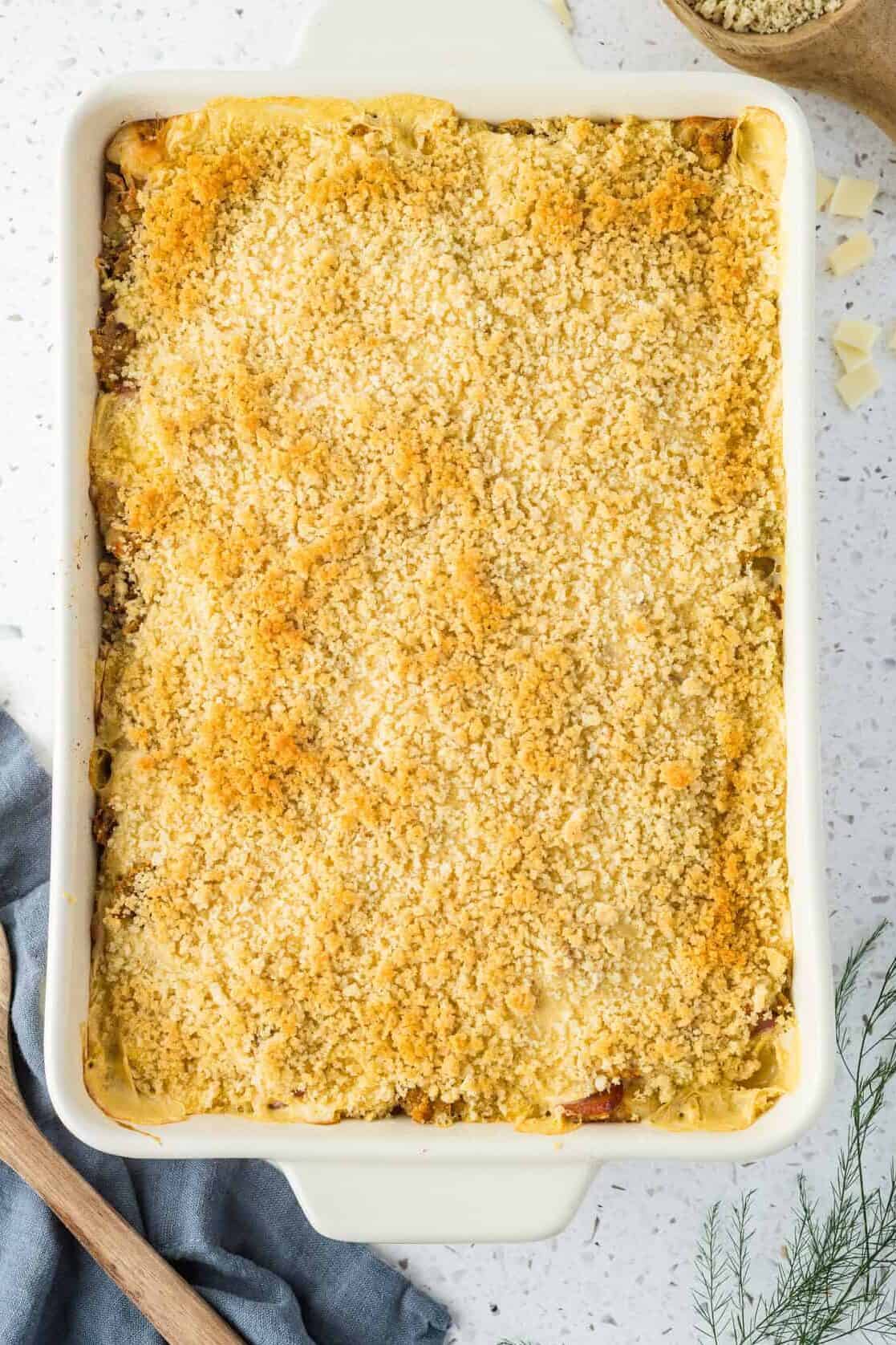 finished chicken cordon bleu casserole