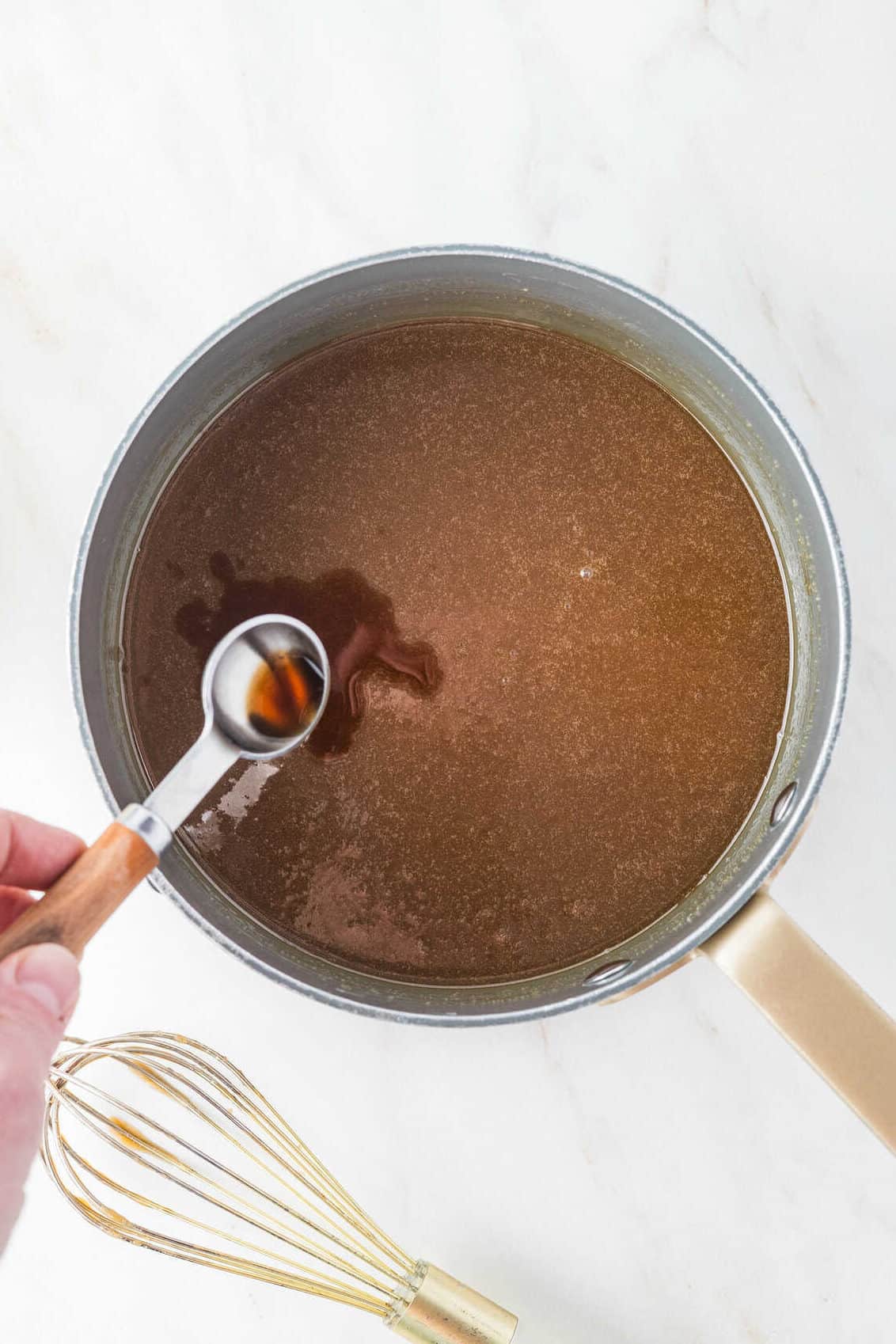 adding vanilla to caramel
