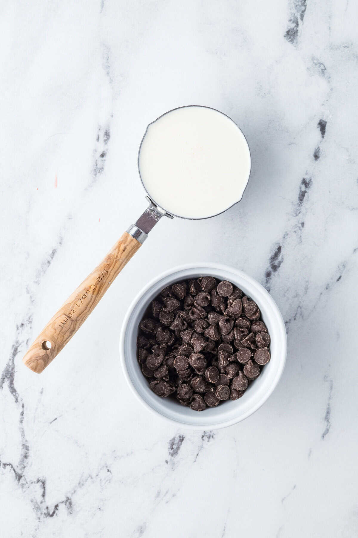 ingredients for chocolate ganache