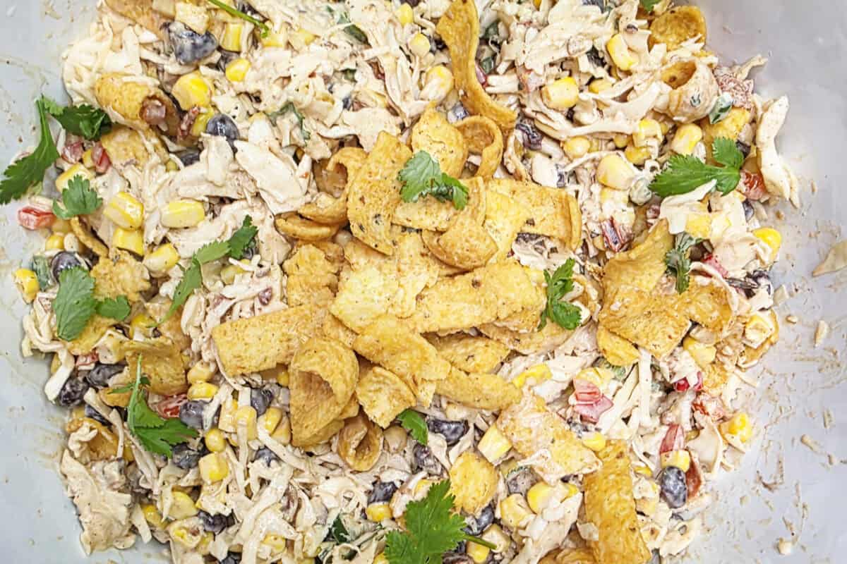 cowboy coleslaw with fritos on top