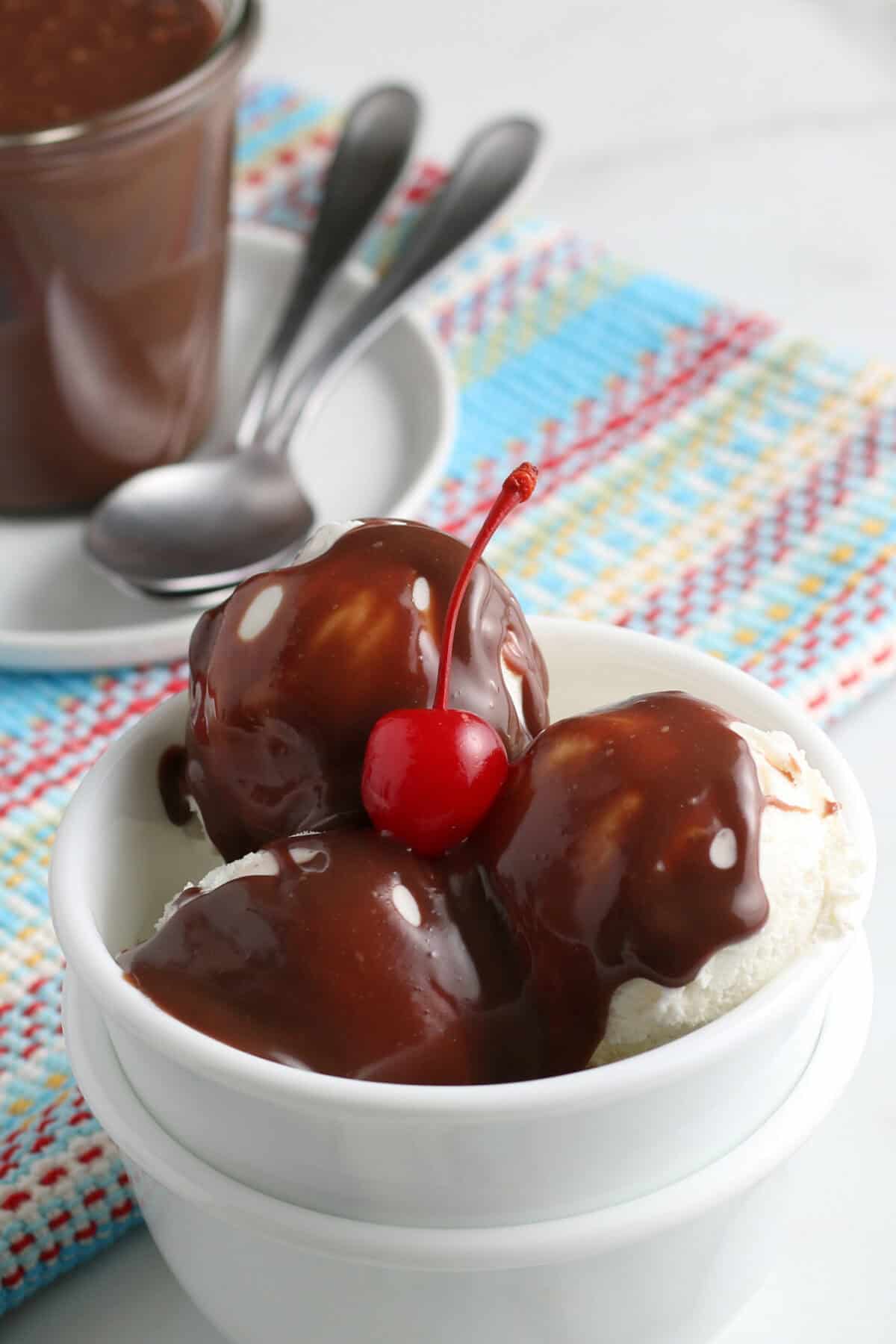 Ice Cream with Ganache
