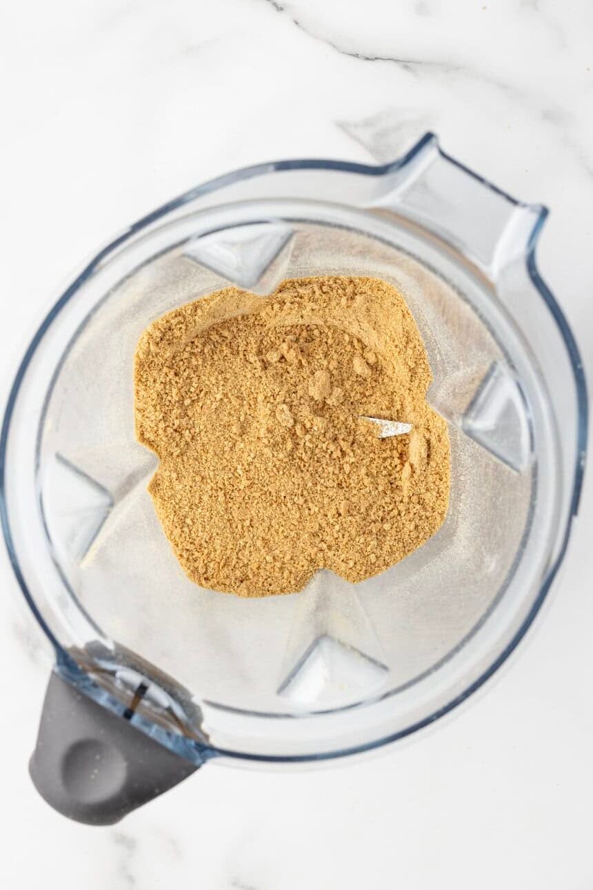 graham cracker crumbs in food processer