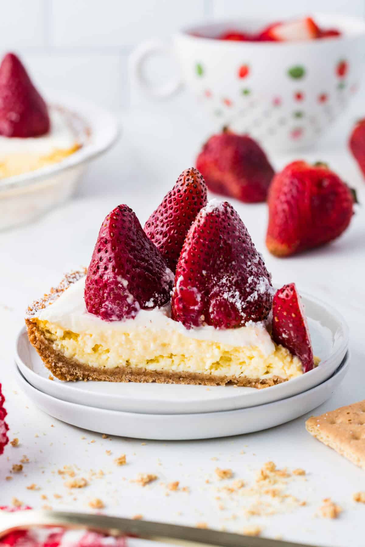 strawberry cheesecake pie