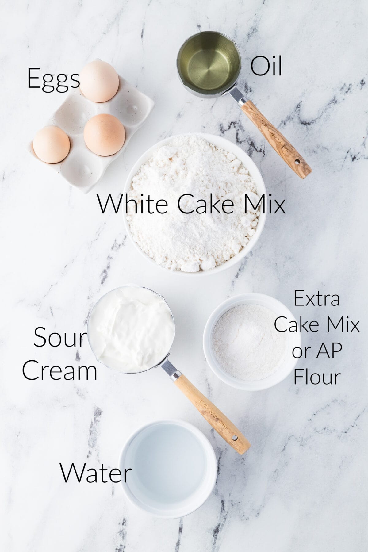 Wedding Cake Ingredients with Words
