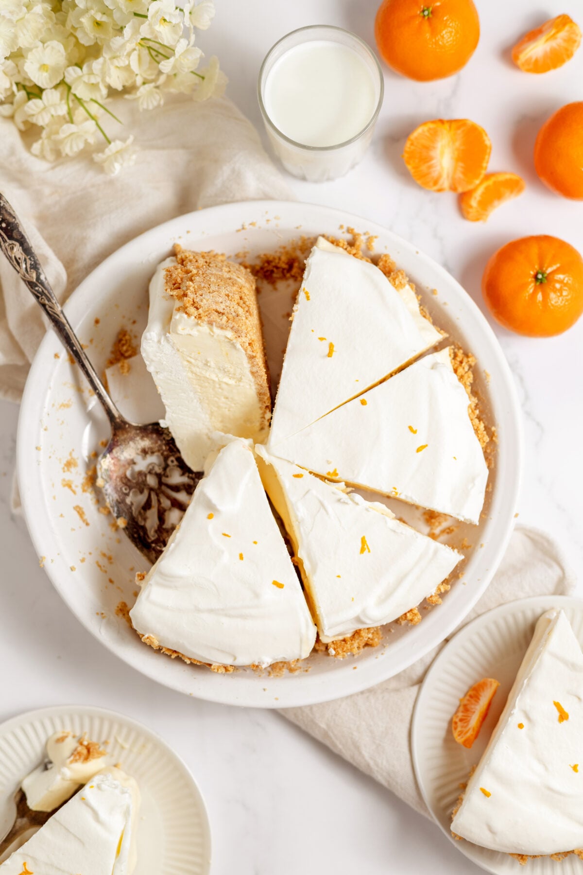 orange pie sliced up