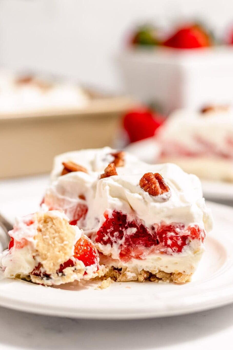Strawberry Delight Recipe (Easy Layered Dessert with Fresh Strawberries)