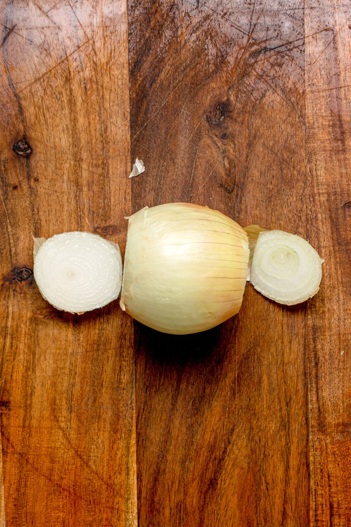 onion with both ends cut off