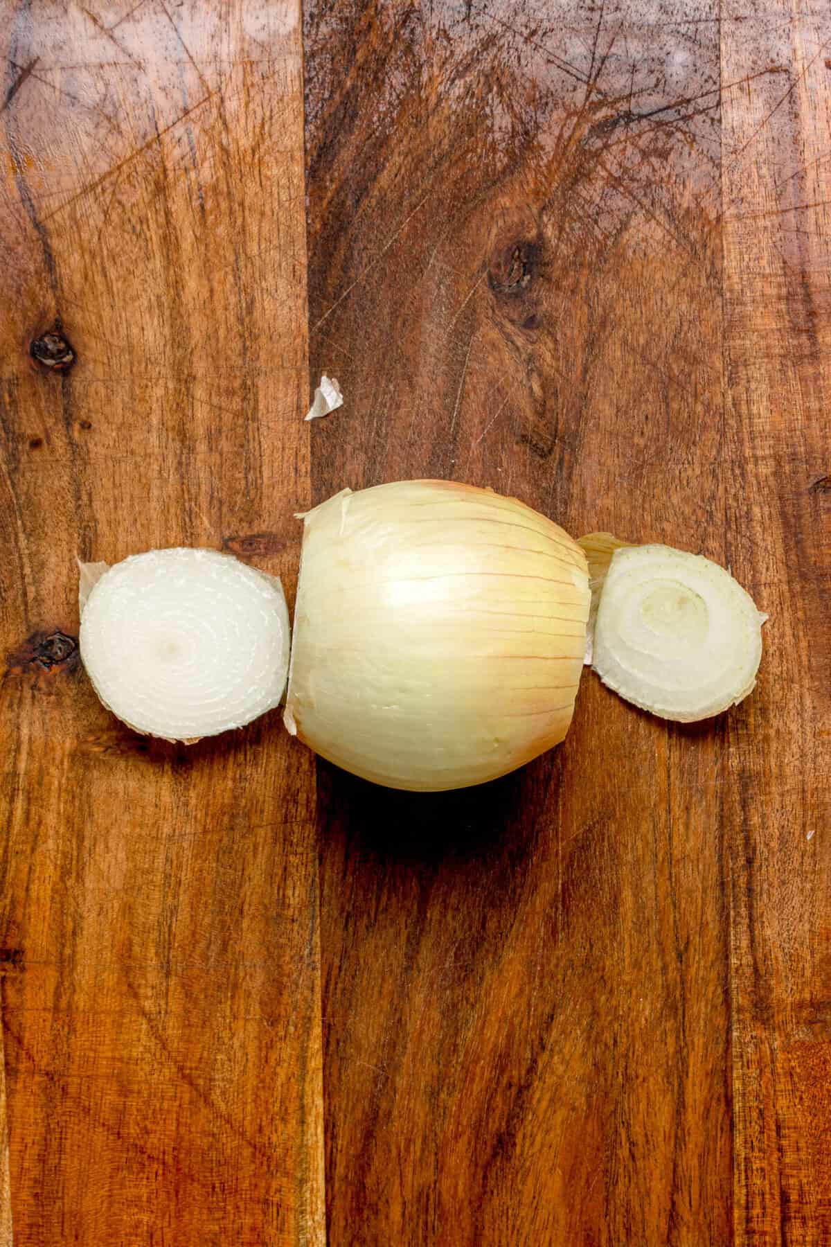 onion with both ends cut off