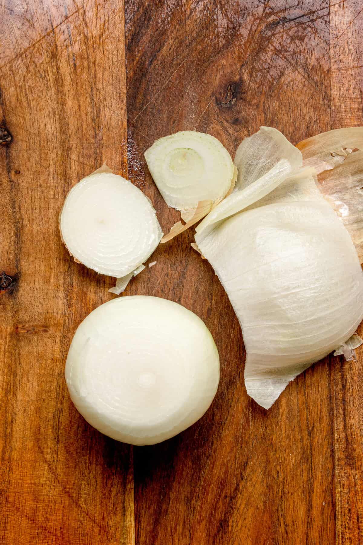 onion missing both ends and the outer layer