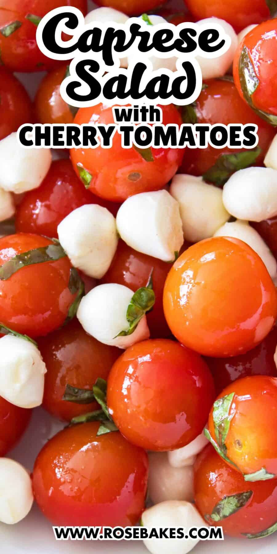 caprese salad with cherry tomatoes, mozzarella and basil