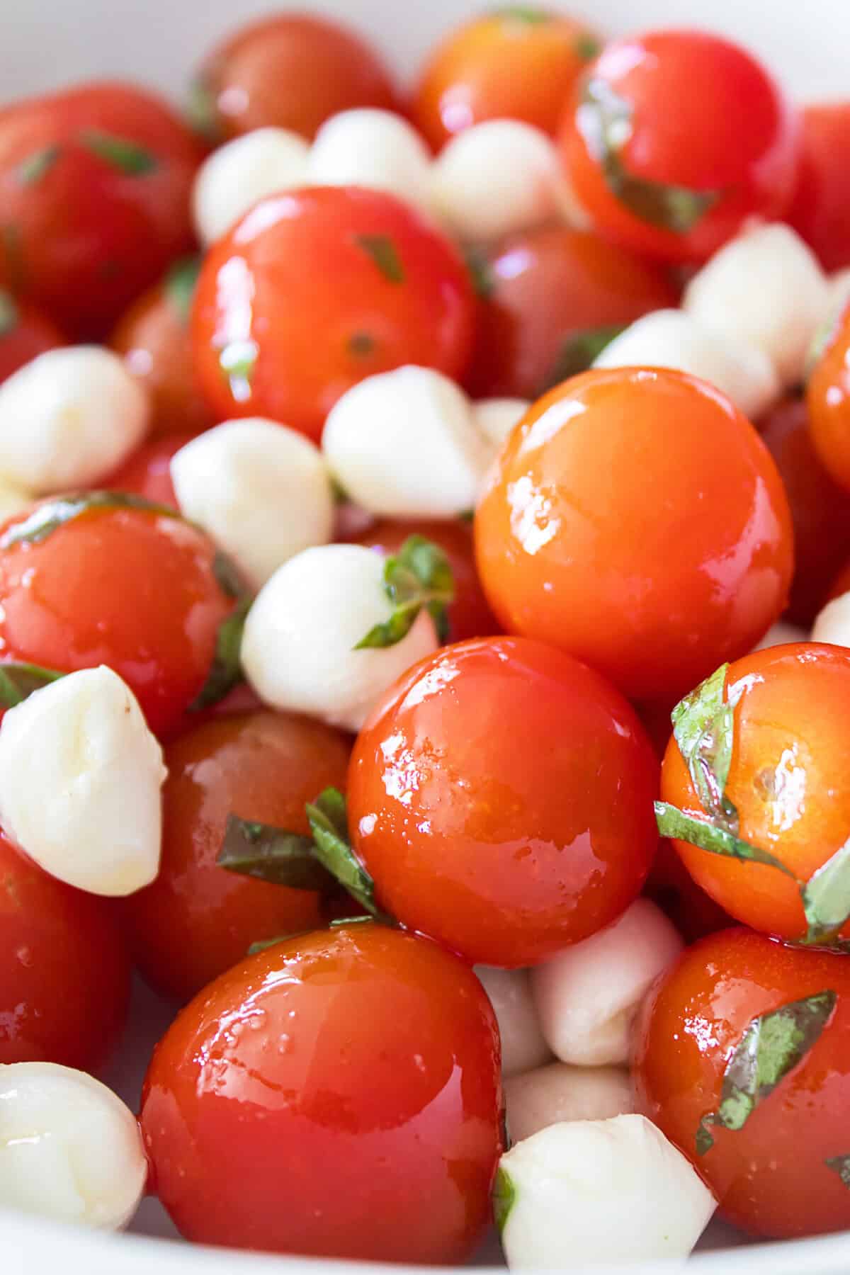 caprese salad with cherry tomatoes