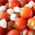caprese salad with cherry tomatoes