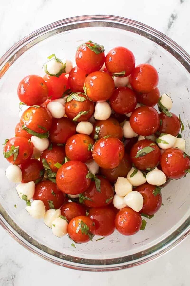 tossed caprese salad