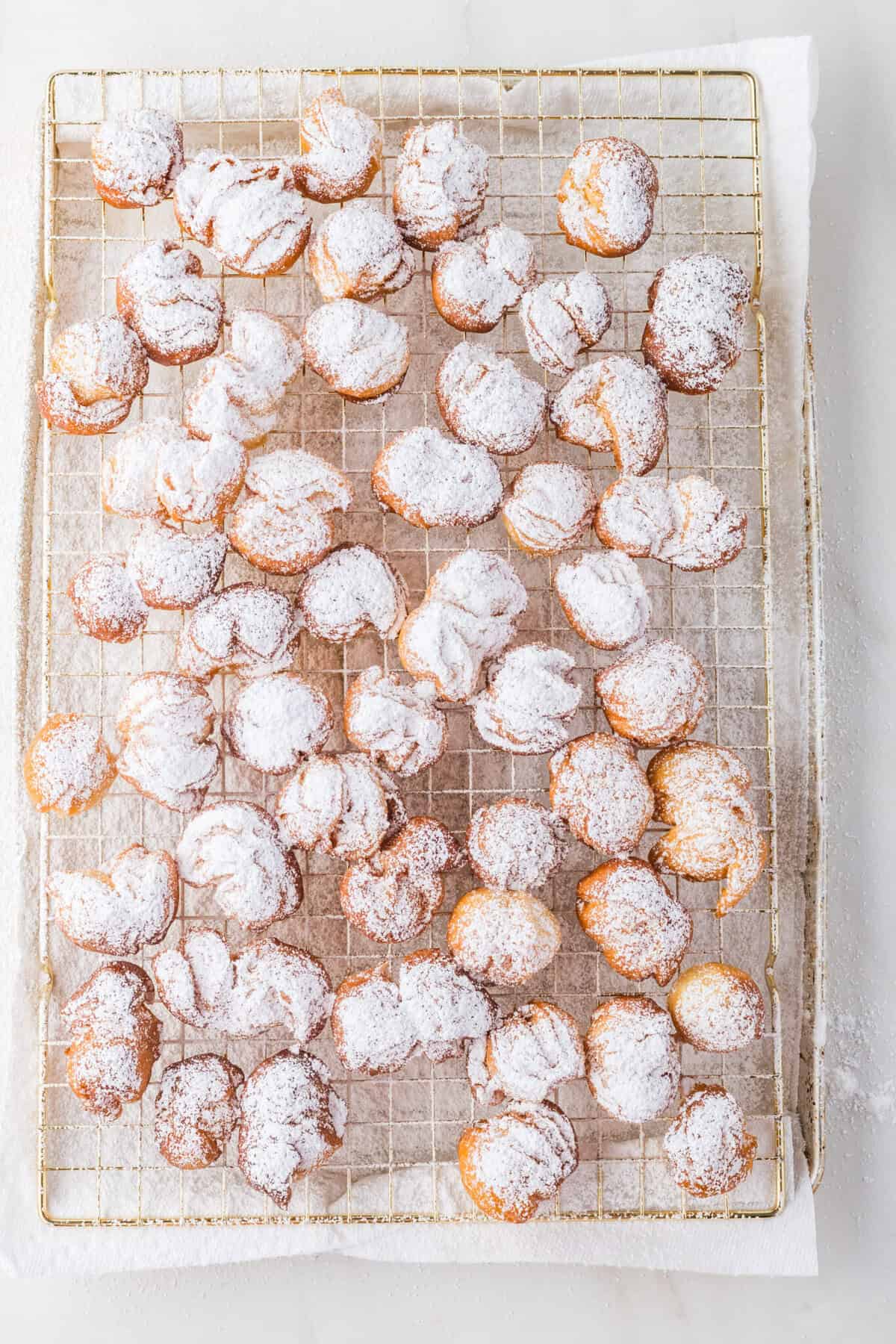 donut holes on wire rack