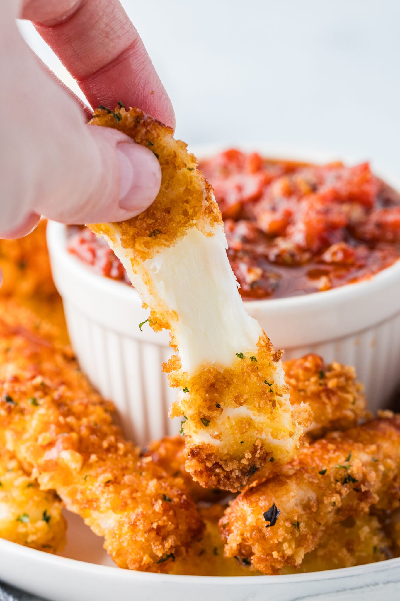 Homemade Mozzarella Sticks Recipe (with Homemade Marinara)
