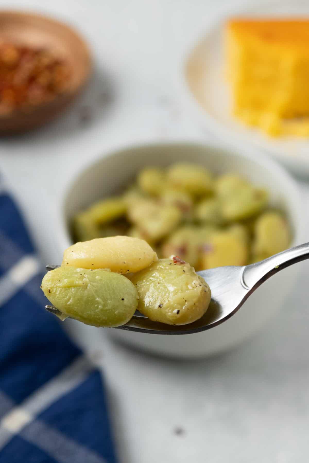 spoon of butter beans