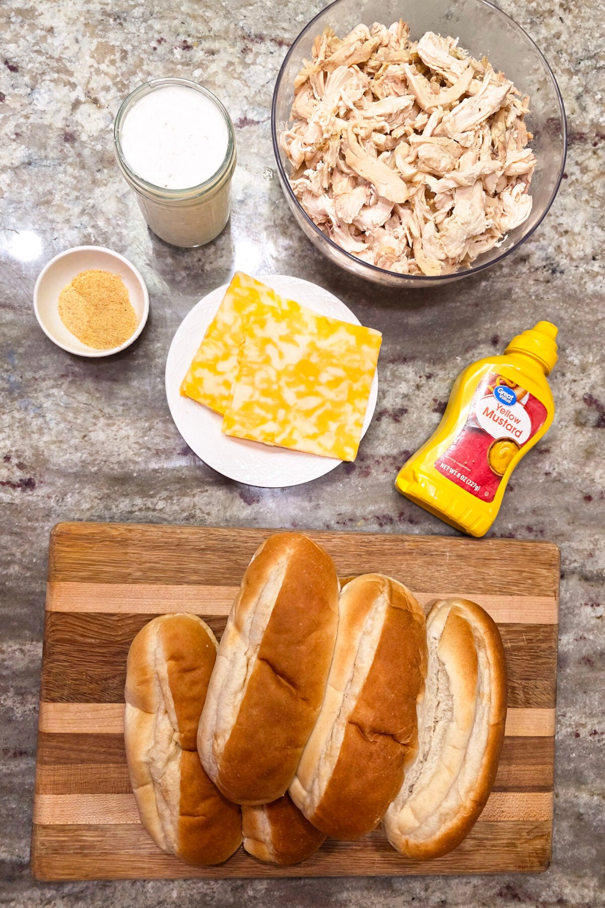 ingredients for Rotisserie Chicken Sandwiches