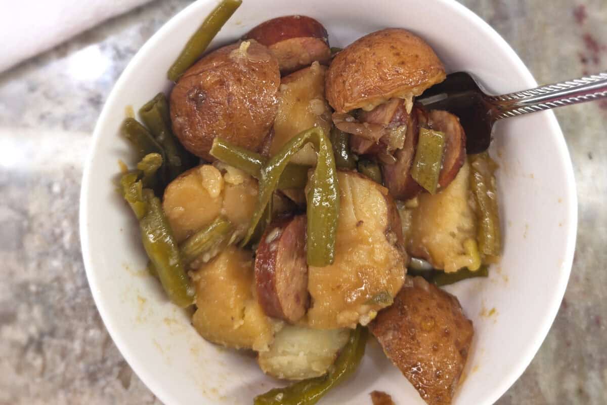 swamp potatoes in white bowl