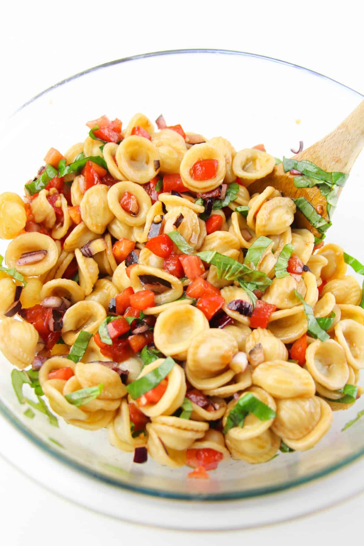 tossed bruschetta pasta salad
