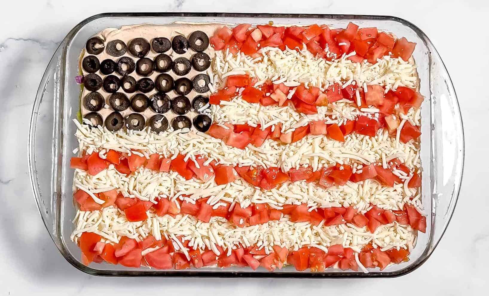 american flag 7 layer dip