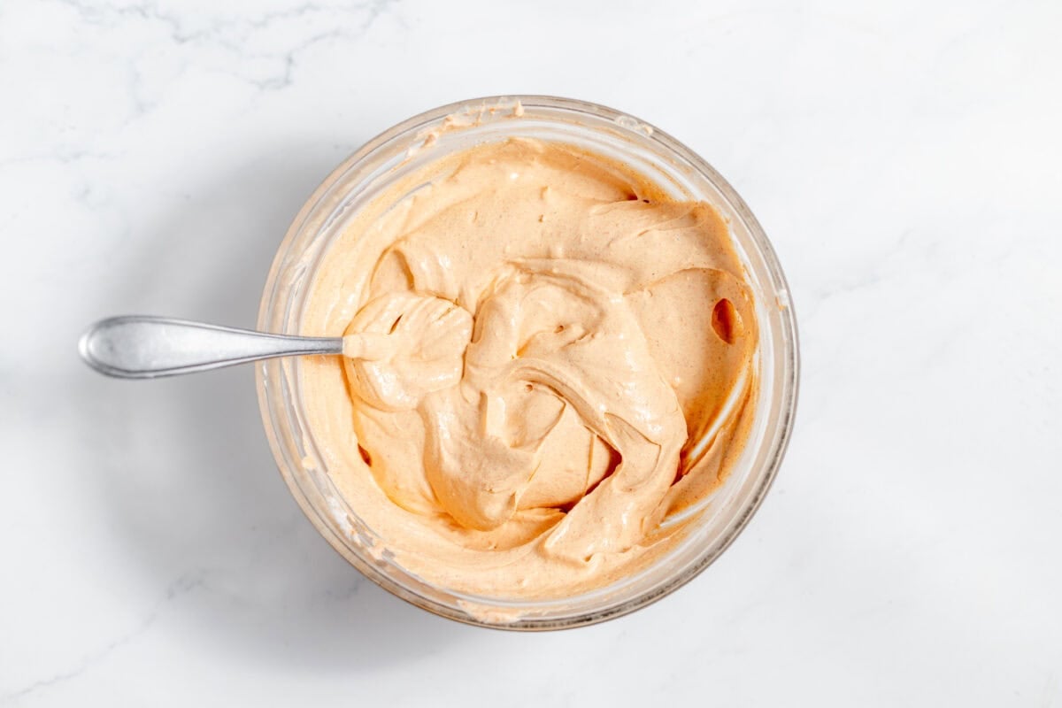 cream cheese mixture mixed up