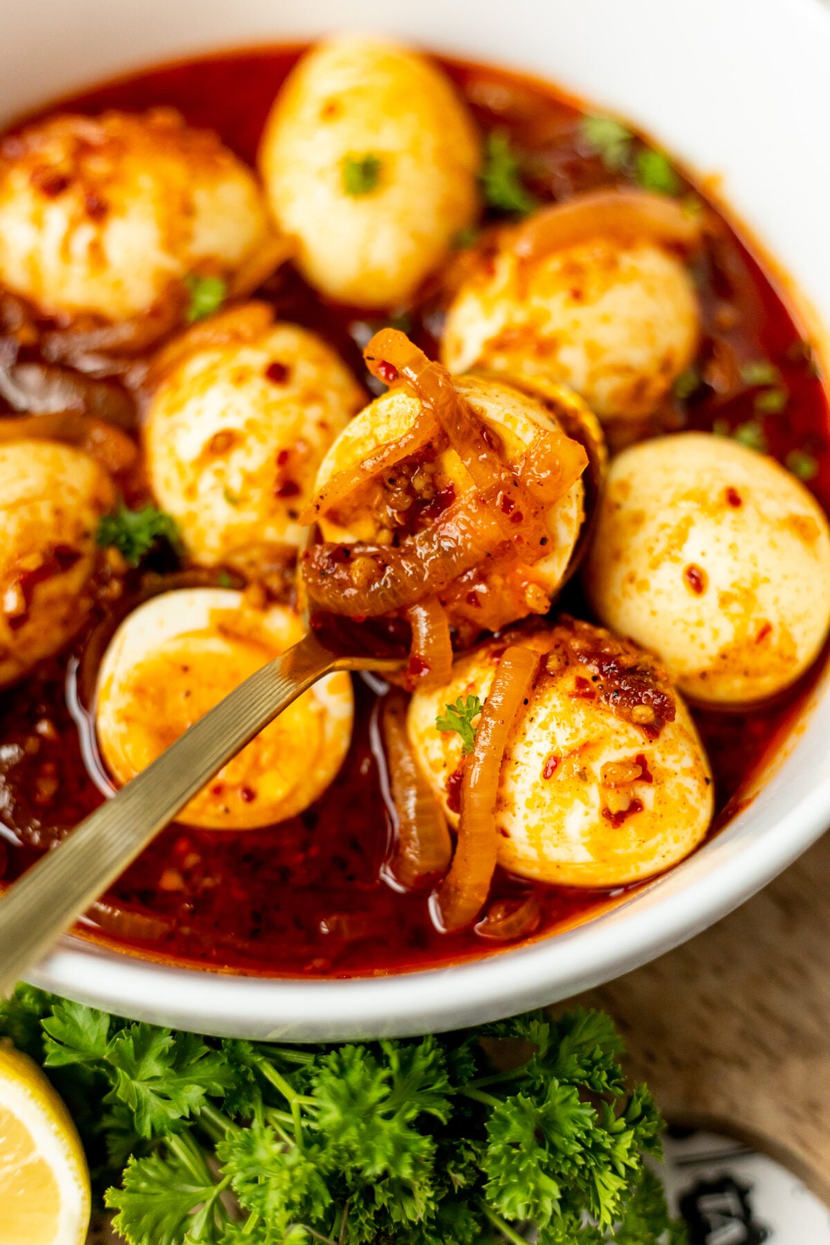spicy cajun boiled eggs