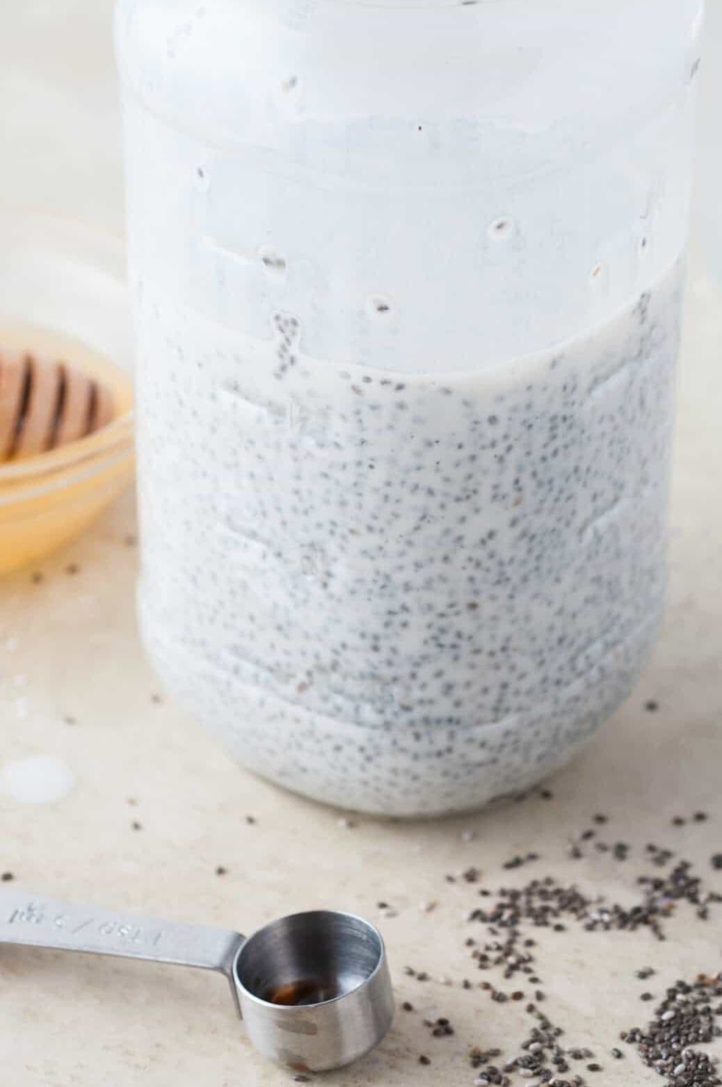 finished chia seed pudding