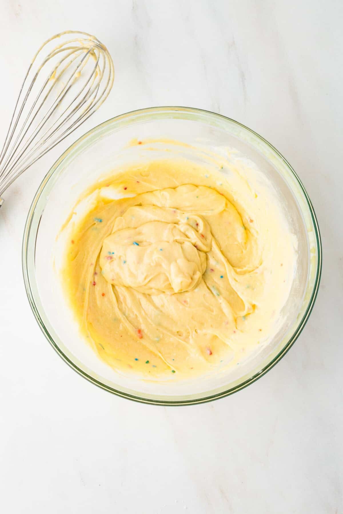 cake batter in a bowl
