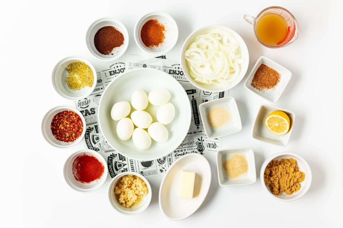 ingredients for cajun egg boil