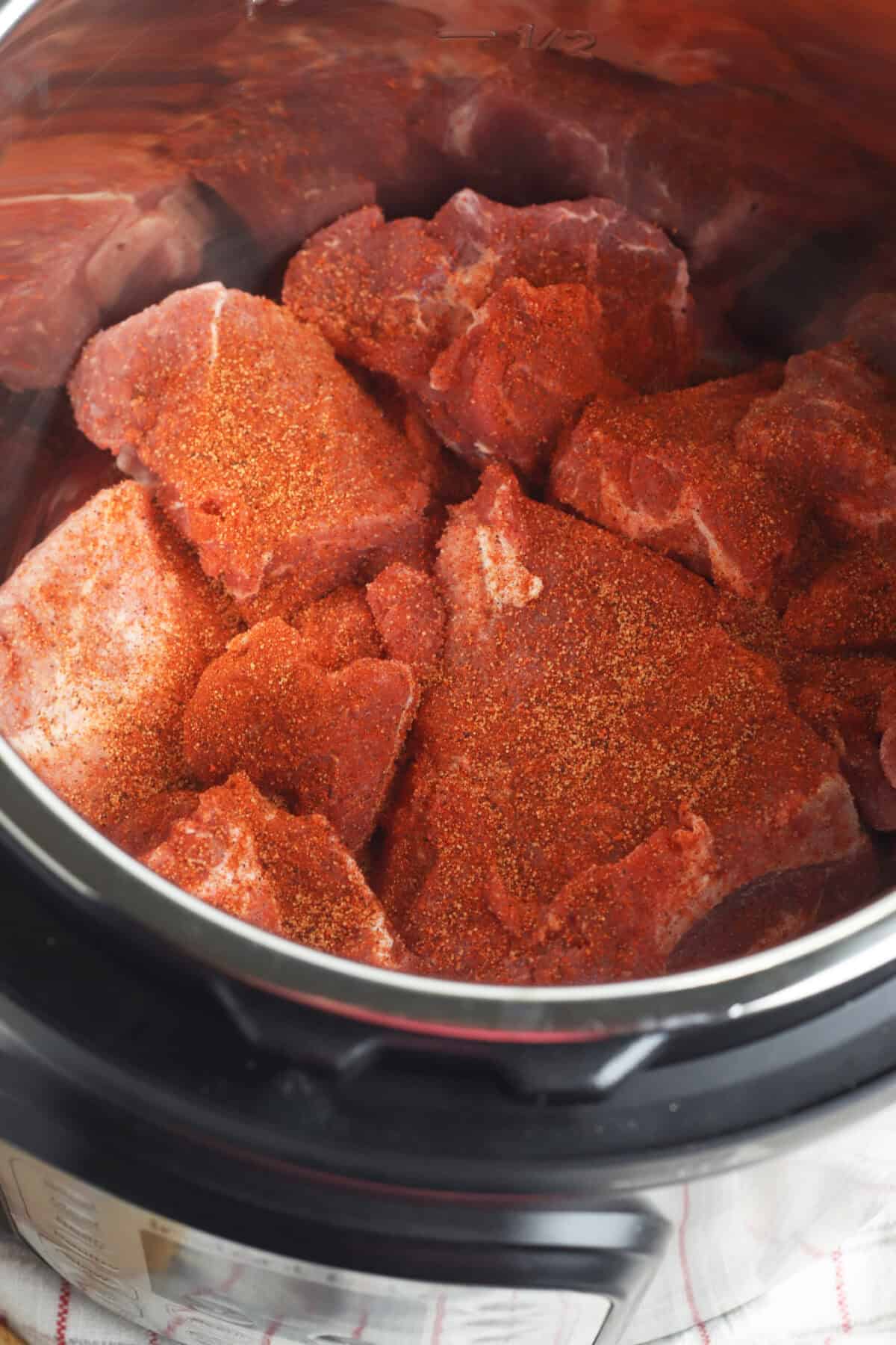 bbq seasoning on pork in instant pot