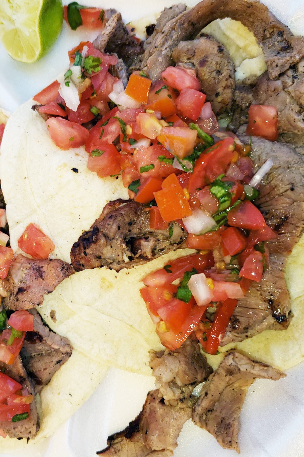 pico over carne asada